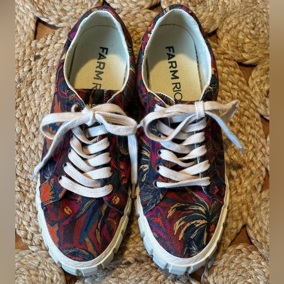 FARM RIO Womens Sunset Forest Platform Sneaker EU 39 - 8 8.5 US - Picture 2 of 11